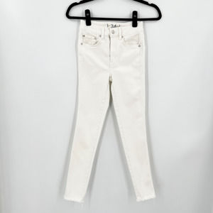 Free People Frayed Hem Jegging Jeans in White OB984016